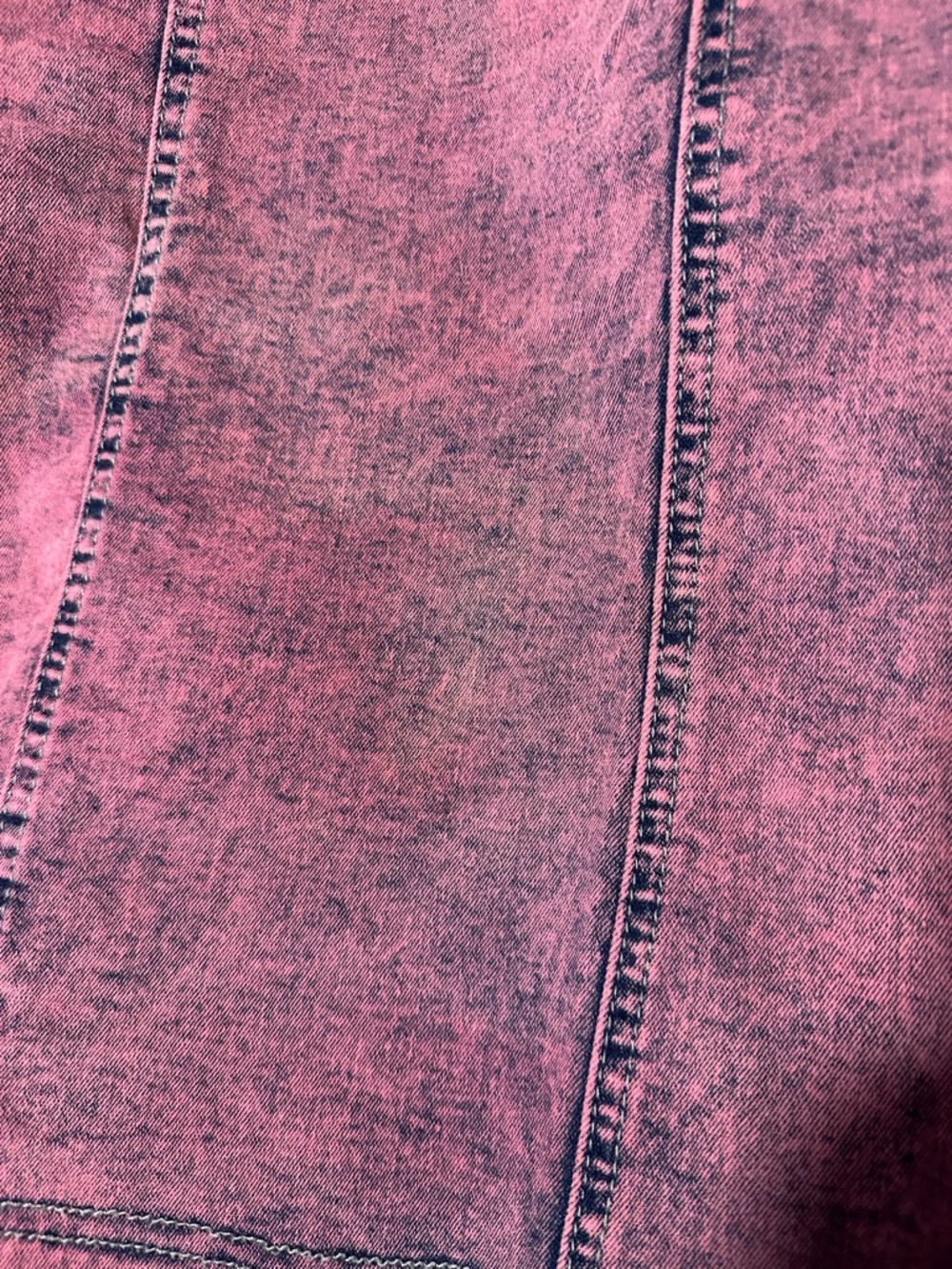 Totally ‘80s! Pink Acid-Wash Denim Skirt - Picture 2 of 5